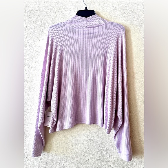Lucky Brand Cloud Ribbed Mock Neck Top - Picture 5 of 12